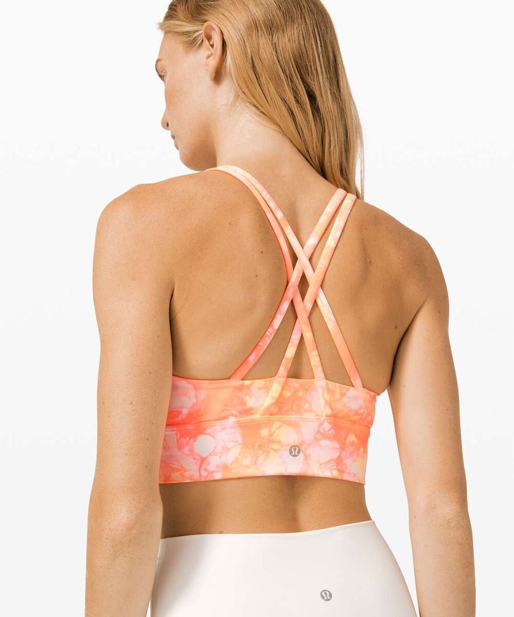 Lululemon Energy Bra High Neck Long Line Shibori Size 6